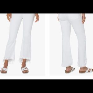 Jeans LIVERPOOL LA Hannah  Friinged, crop flare Bone (size 4/ 27 waist)